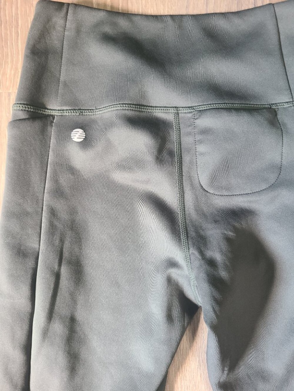 Z By Zella Aura High Waist 3-Pocket Ankle Split Leggings Olive Green- Size Small - Picture 8 of 8